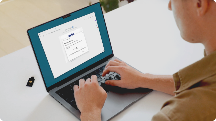 okta login on laptop